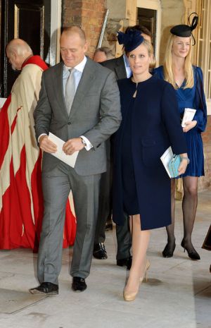 Godmother and royal cousin pregnant Zara Phillips with her husband Mike Tindall.jpg